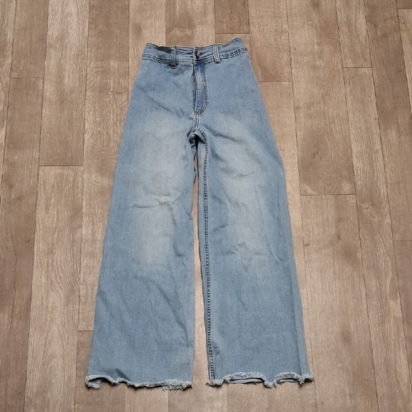 Womens Billabong High Rise Z Wide Leg Denim Jeans - Picture 1 of 8